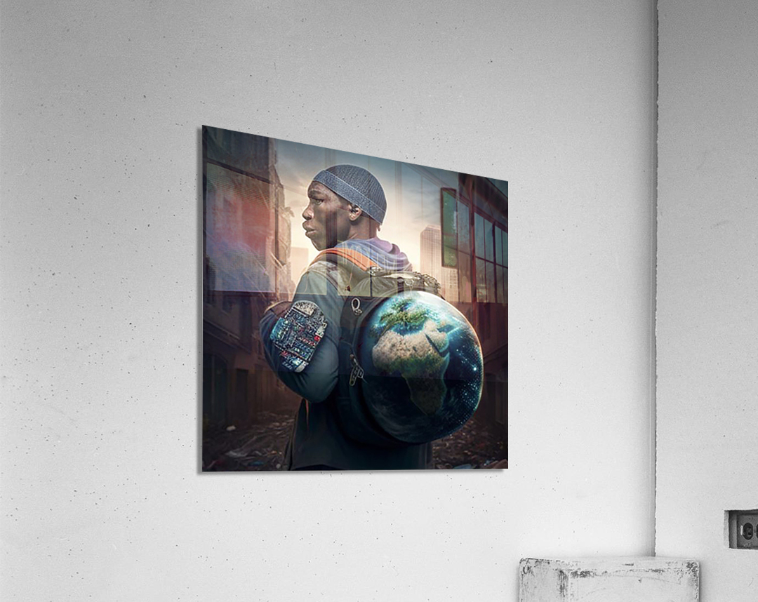 THE WORLD ON MY BACK Acrylic Print