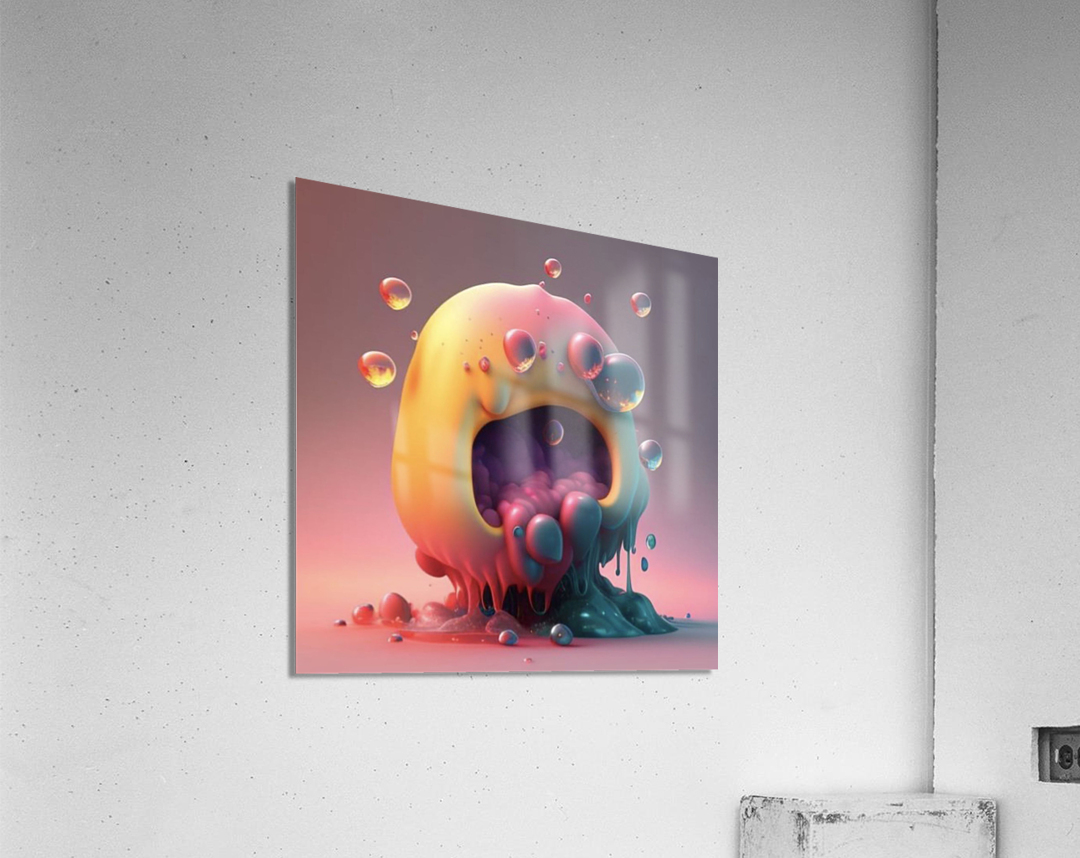 SLIMEY BUBBLES Acrylic Print