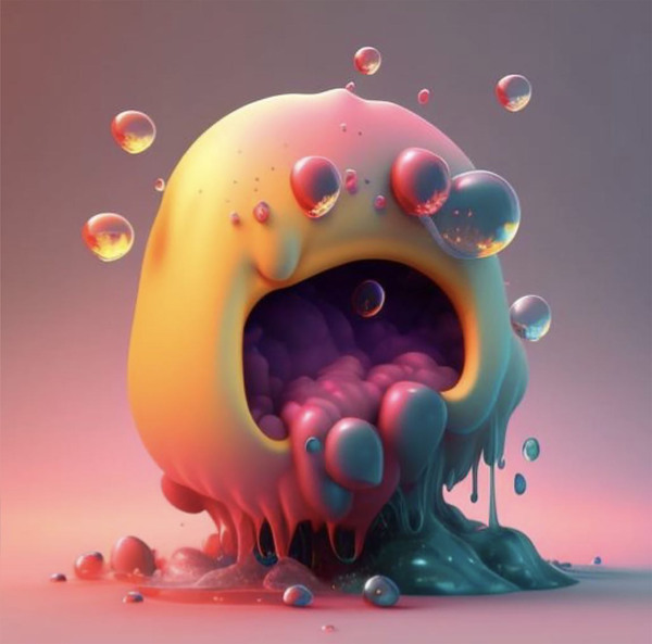 SLIMEY BUBBLES Print