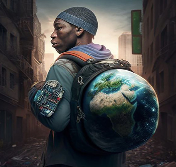 THE WORLD ON MY BACK Print