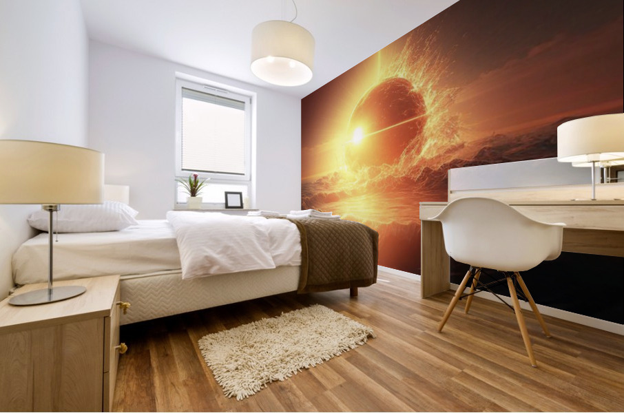 SUN INSIDE THE OCEAN Mural print