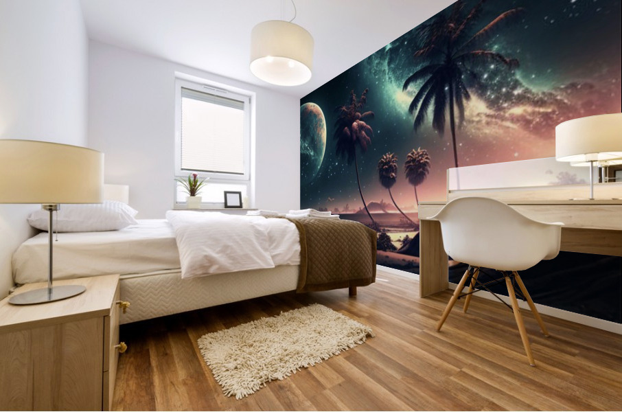 SPACE PALMS Mural print