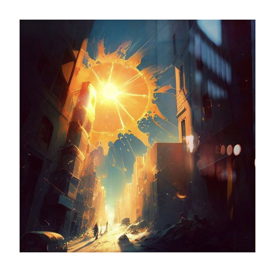 SUNKISS CITY Picture Frame print