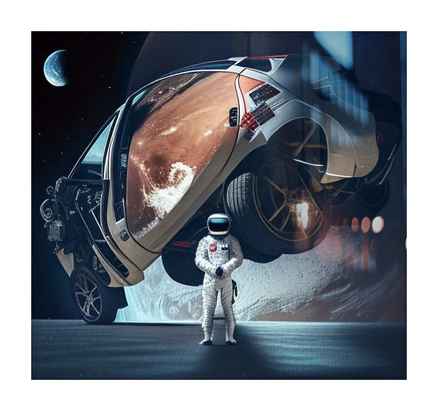 SPACE SWAG Picture Frame print