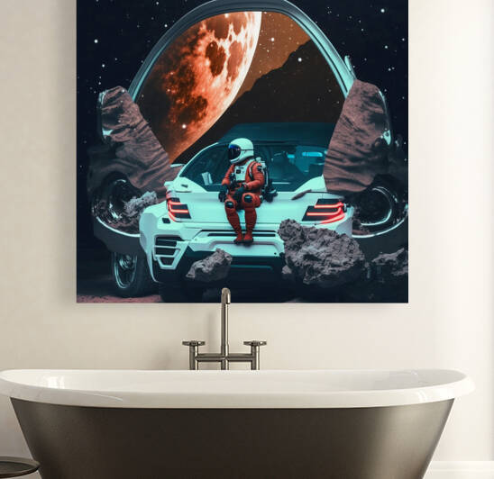 Astronaut On BMW by Gregory Michael 88 Art Studio