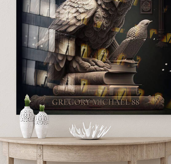 THE WISE OWL  by Gregory Michael 88 Art Studio