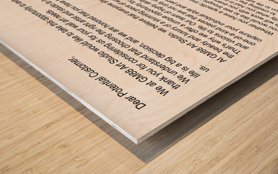 custom page Wood print