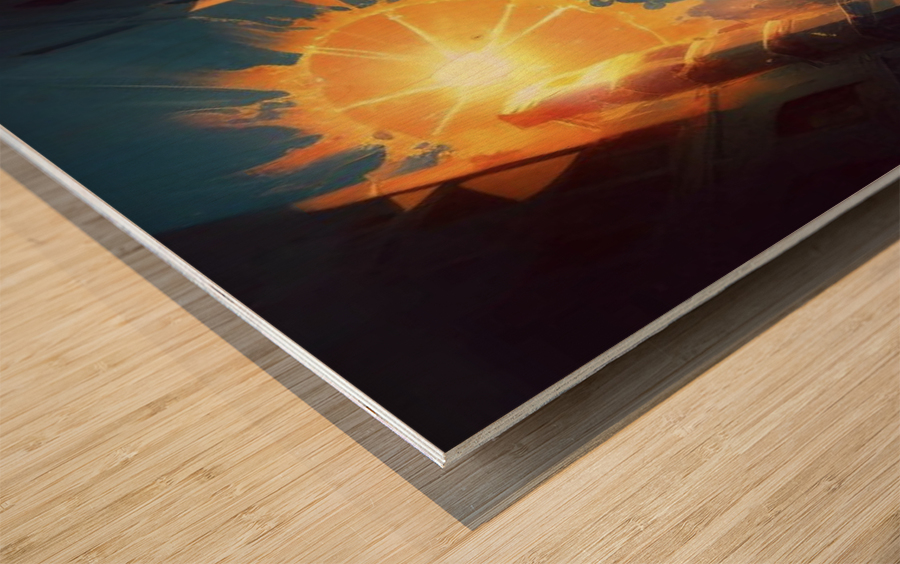 SUNKISS CITY Wood print