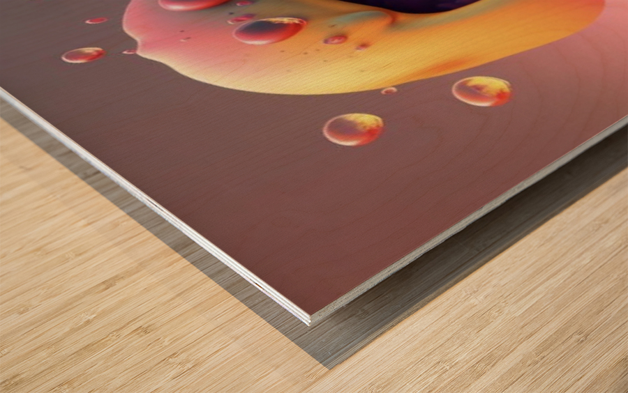 SLIMEY BUBBLES Wood print