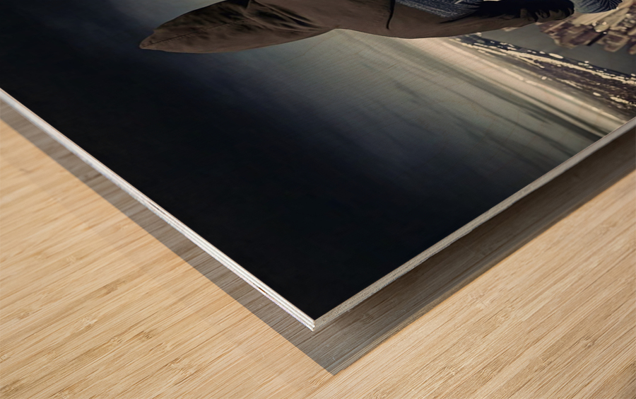 OVER LOOKING MY CITY Wood print